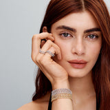 Bracelet cubain pave | Or