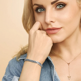 Bracelet cubain | Or blanc