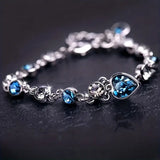 Bracelet éclat cœur océan | Or blanc