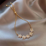 Bracelet marguerite en cristal | Or