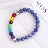 Bracelet Mémorial Pont céleste, cadeau avec 7 perles de Chakra pour la perte d'un animal de compagnie | Or