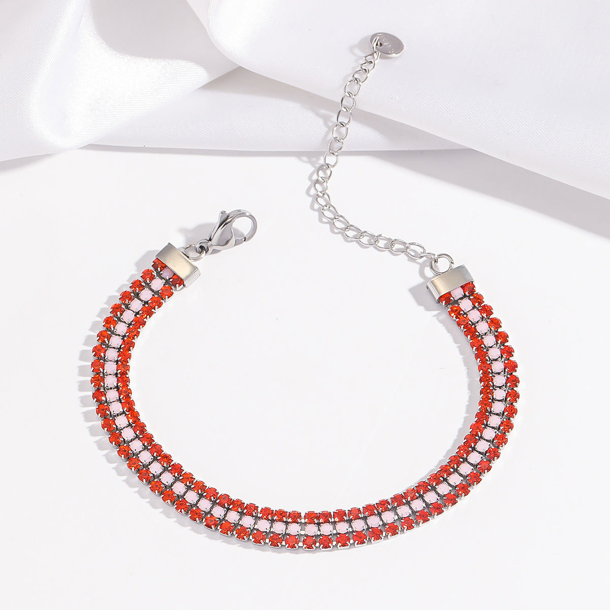 Bracelet signature brillante | Or blanc