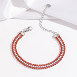 Bracelet signature brillante | Or blanc