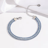Bracelet signature brillante | Or blanc