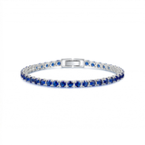 Bracelet tennis en saphir | Or blanc