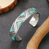 Bracelet Tribal boho rétro avec turquoise | Or