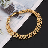 Bracelet vague orné lys | Or