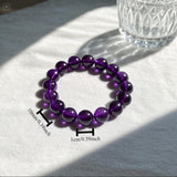 Bracelet Valeria avec perles violettes | Or