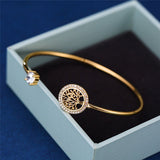 Bracelet ajustable arbre de vie | Or