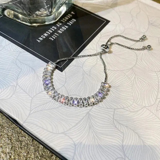 Bracelet ajustable à brillants | Or