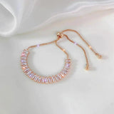 Bracelet ajustable à brillants | Or