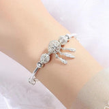 Bracelet attrape-rêves ajustable | Or blanc