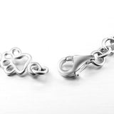 Bracelet avec pattes de chien suspendues et Os Brut, Édition limitée | Or blanc