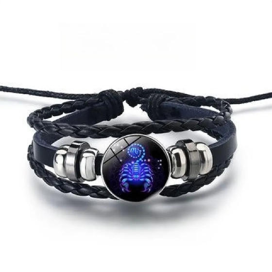 Bracelet brillant avec 12 signes du zodiaque | Or