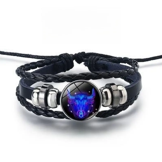 Bracelet brillant avec 12 signes du zodiaque | Or