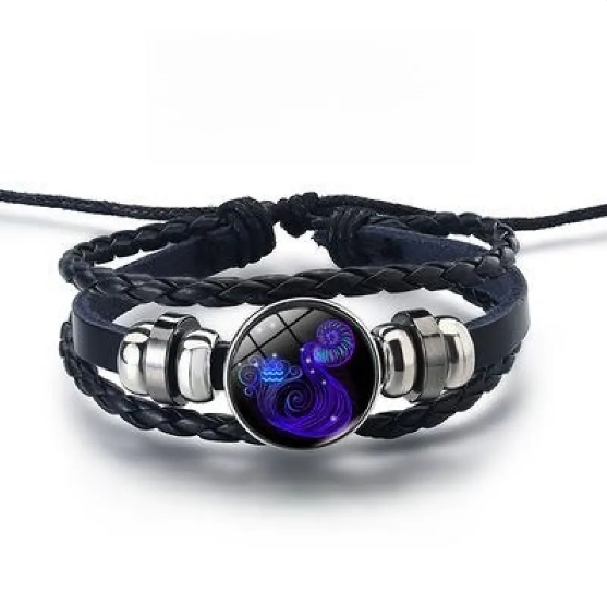 Bracelet brillant avec 12 signes du zodiaque | Or