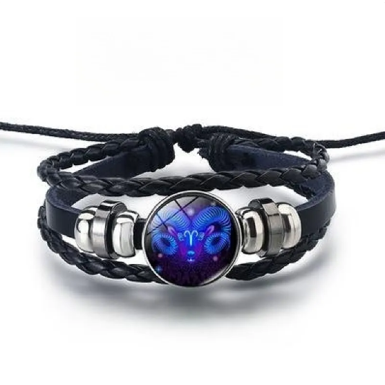 Bracelet brillant avec 12 signes du zodiaque | Or