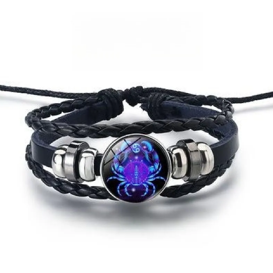 Bracelet brillant avec 12 signes du zodiaque | Or