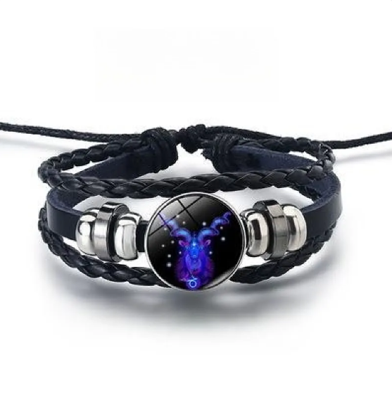 Bracelet brillant avec 12 signes du zodiaque | Or