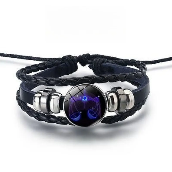 Bracelet brillant avec 12 signes du zodiaque | Or