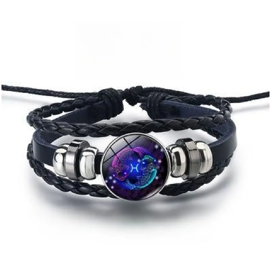Bracelet brillant avec 12 signes du zodiaque | Or
