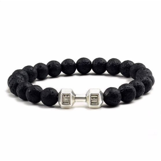 Bracelet d'aromathérapie avec pierres de lave | Or