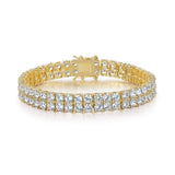 Bracelet de tennis à double rangée | Or