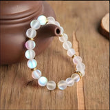 Bracelet de confiance avec des marguerites et de la pierre de lune | Or