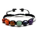 Bracelet de richesse en pierres naturelles magiques fait à la main | Or