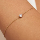 Bracelet en pierre moissanite Cléa | Or