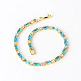 Bracelet en pierre turquoise naturelle | Or