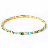 Bracelet en pierre turquoise naturelle | Or