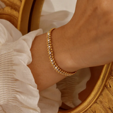 Bracelet en acier inoxydable avec chaîne de brillants | Or