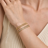 Bracelet en acier inoxydable avec chaîne de brillants | Or