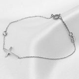 Bracelet "Foi" | Or blanc