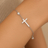 Bracelet "Foi" | Or blanc