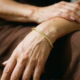 Bracelet en cristal élégant avec deux rangées | Or