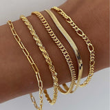 Bracelet set 5 pièces | Or