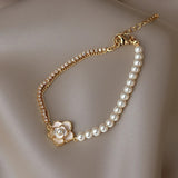 Bracelet victorien avec fleurs, marguerites et or | Or