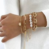 Bracelets avec marguerites | Or