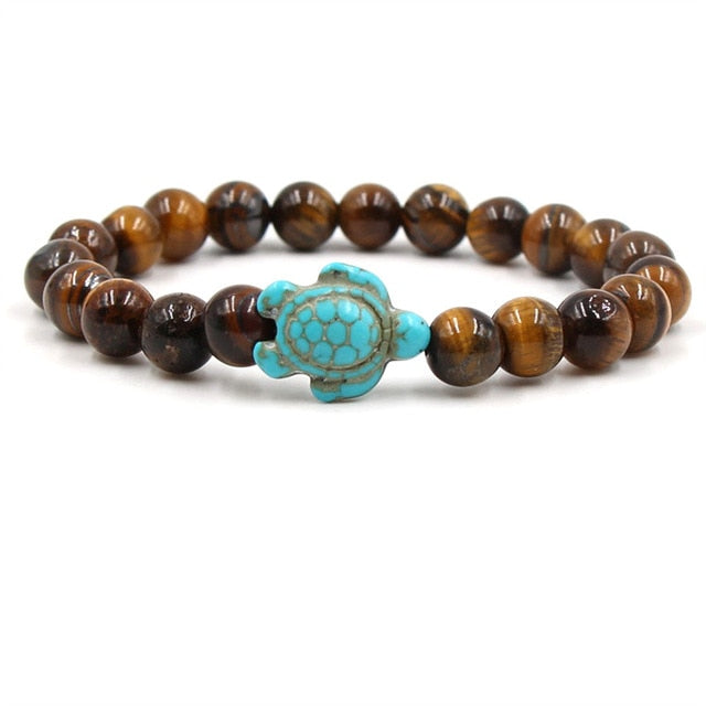 Bracelets exclusifs en pierres naturelles en forme de tortue | Or
