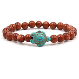 Bracelets exclusifs en pierres naturelles en forme de tortue | Or
