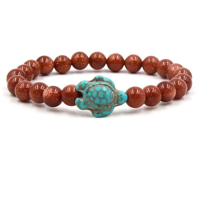 Bracelets exclusifs en pierres naturelles en forme de tortue | Or