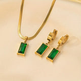 Collection complète de bijoux Lina émeraude | Or