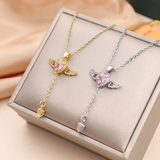 Collier ange cœur amour | Or
