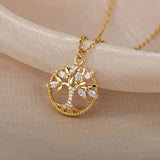 Collier arbre de vie à brillants | Or