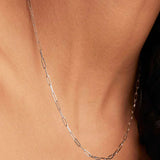 Collier chaîne élégant Archen | Or blanc