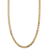 Collier chaîne à maillons Plat | Or blanc