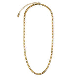 Collier chaîne à maillons Plat | Or blanc