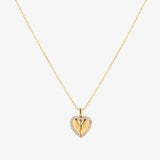 Collier cœur papillon | Or